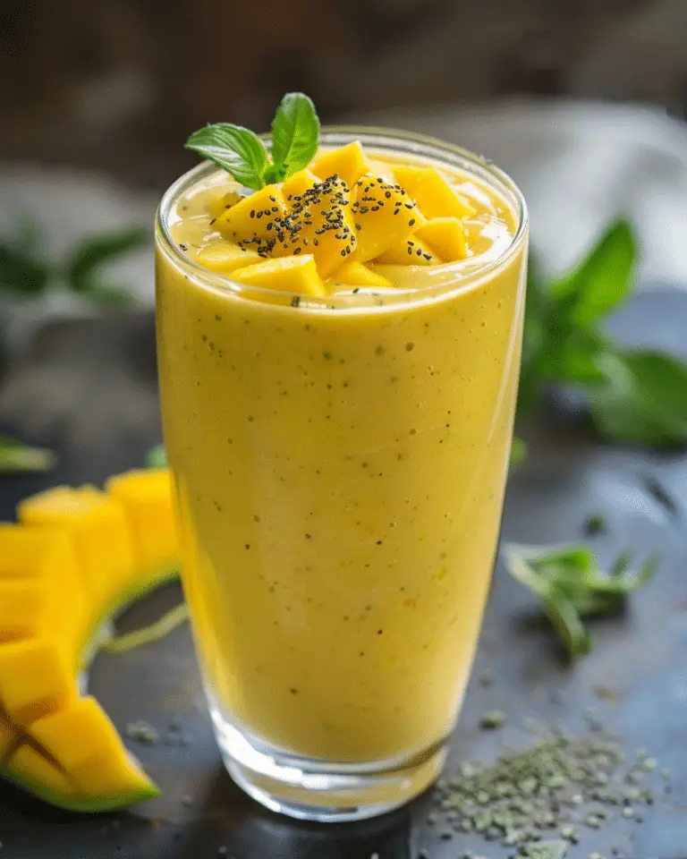 Mango Smoothie Recipe with Green Tea