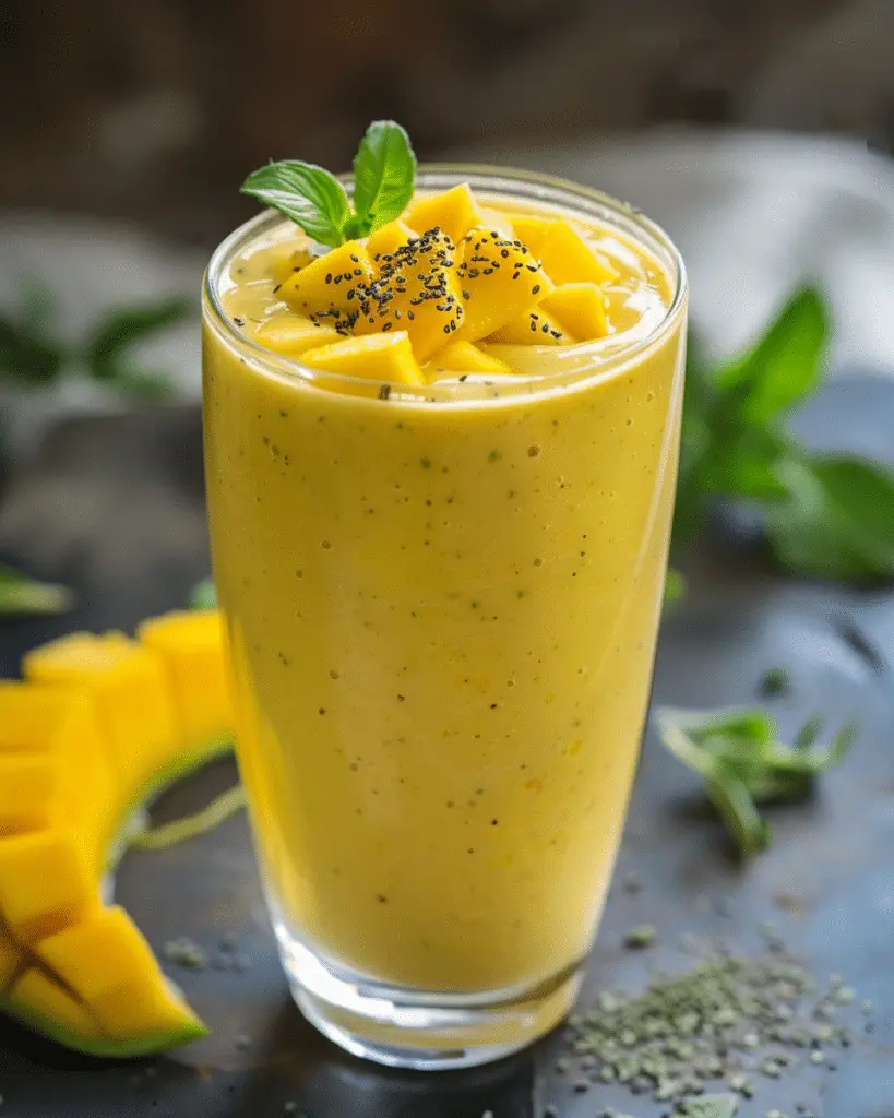 Mango Smoothie Recipe with Green Tea