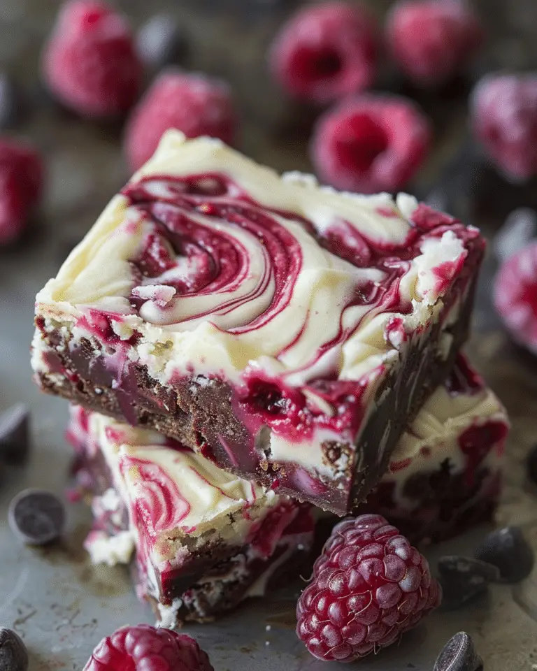 White Chocolate Raspberry Swirl Brownies (Easy Bakery-Style)