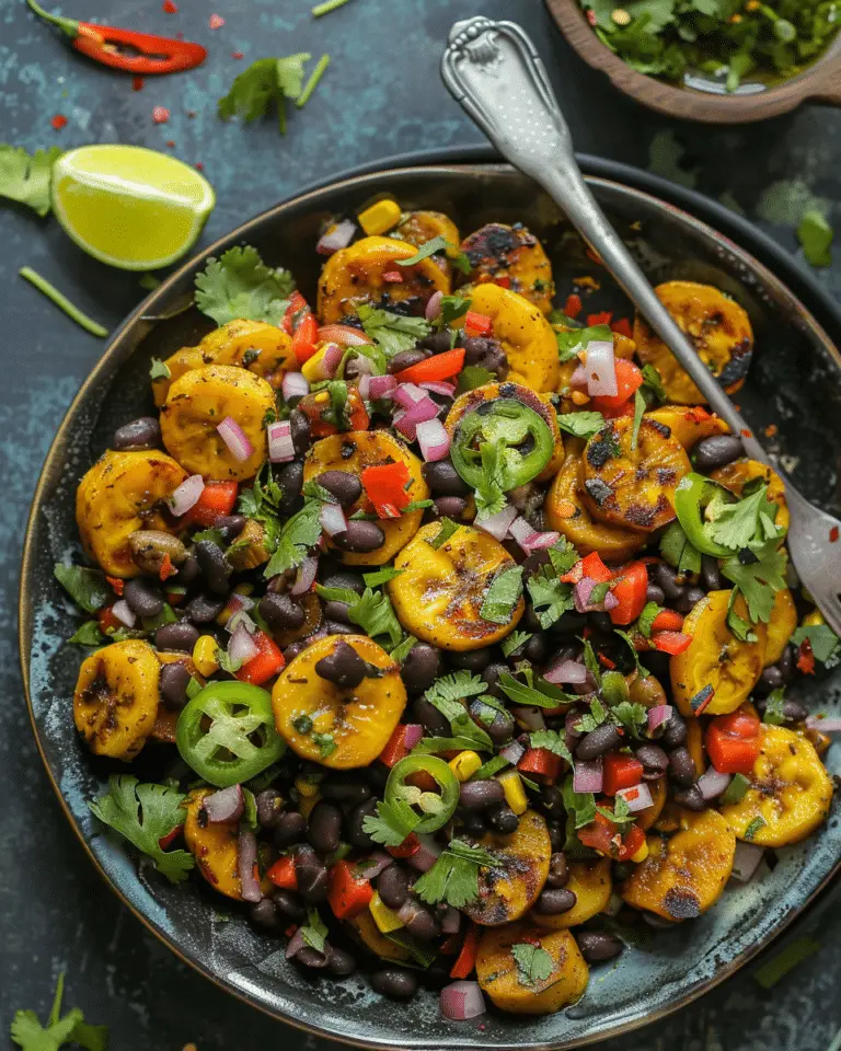 Plantain and Black Bean Salad