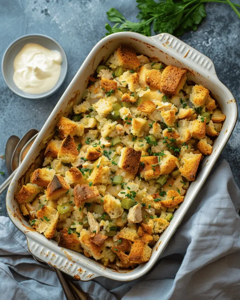 Easy Chicken and Stuffing Casserole