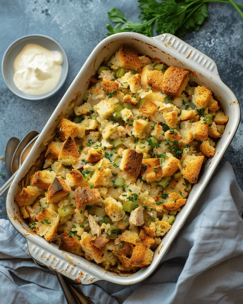 Easy Chicken and Stuffing Casserole