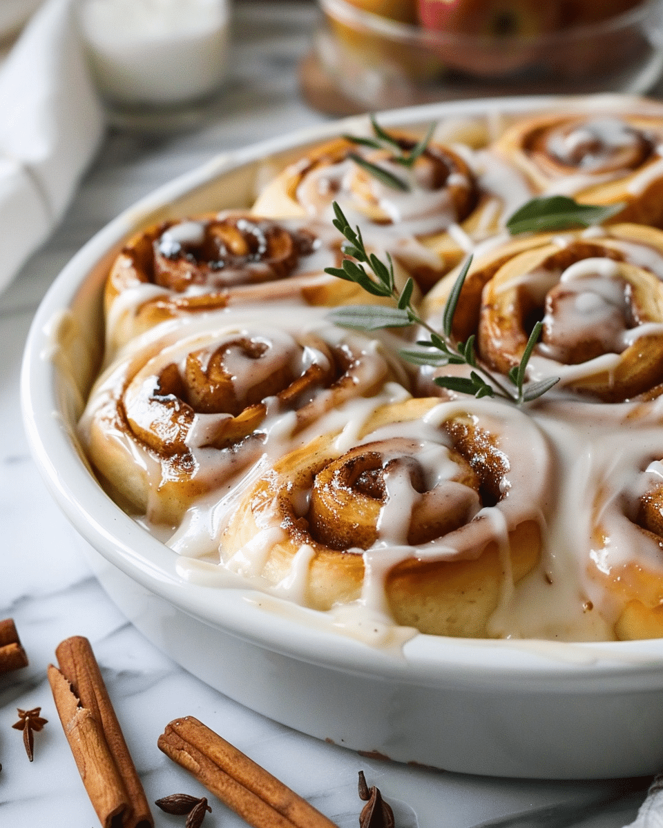 Apple Butter Cinnamon Rolls
