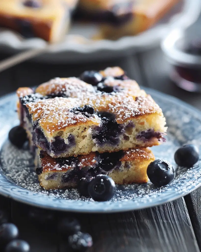 Overnight Blueberry Pancake Casserole