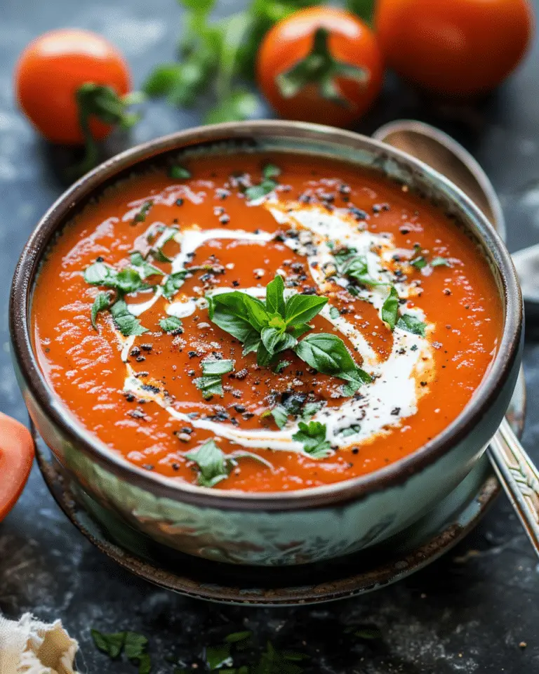 Creamy Tomato Soup with Heavy Cream