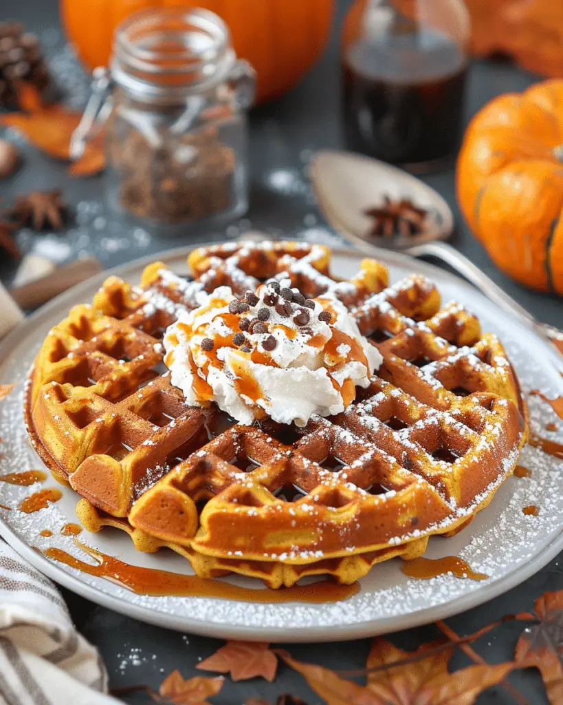 Simple Pumpkin Waffles