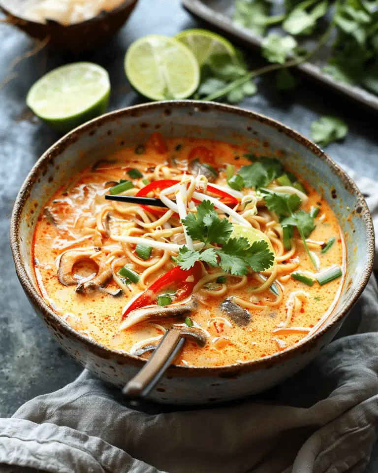 Vegan Coconut Curry Noodle Soup