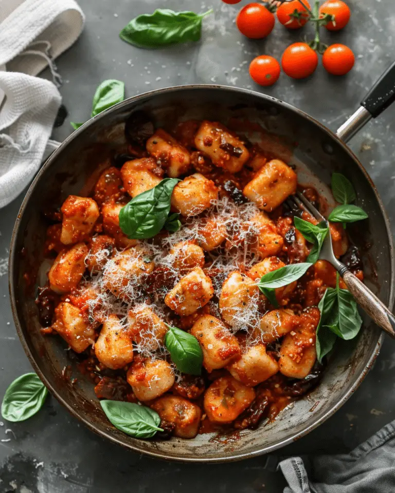 One-Pan Sun-Dried Tomato Ricotta Gnocchi