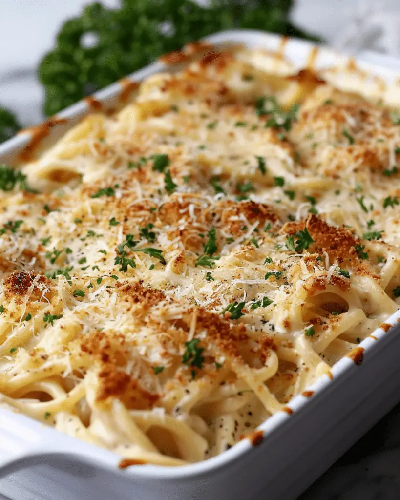 Alfredo Baked Spaghetti Recipe