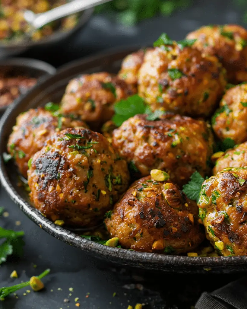 Pistachio Chicken Meatballs