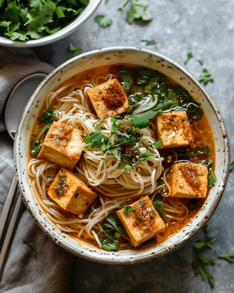 Crispy Tofu Noodle Soup