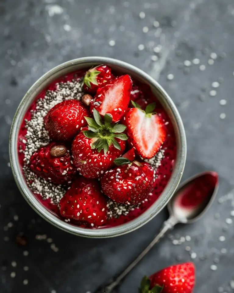 Chia Bowls with Strawberry Jam