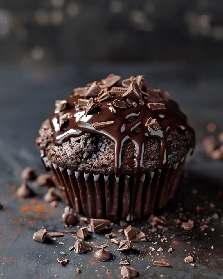 Chocolate Zucchini Muffins with Nutella