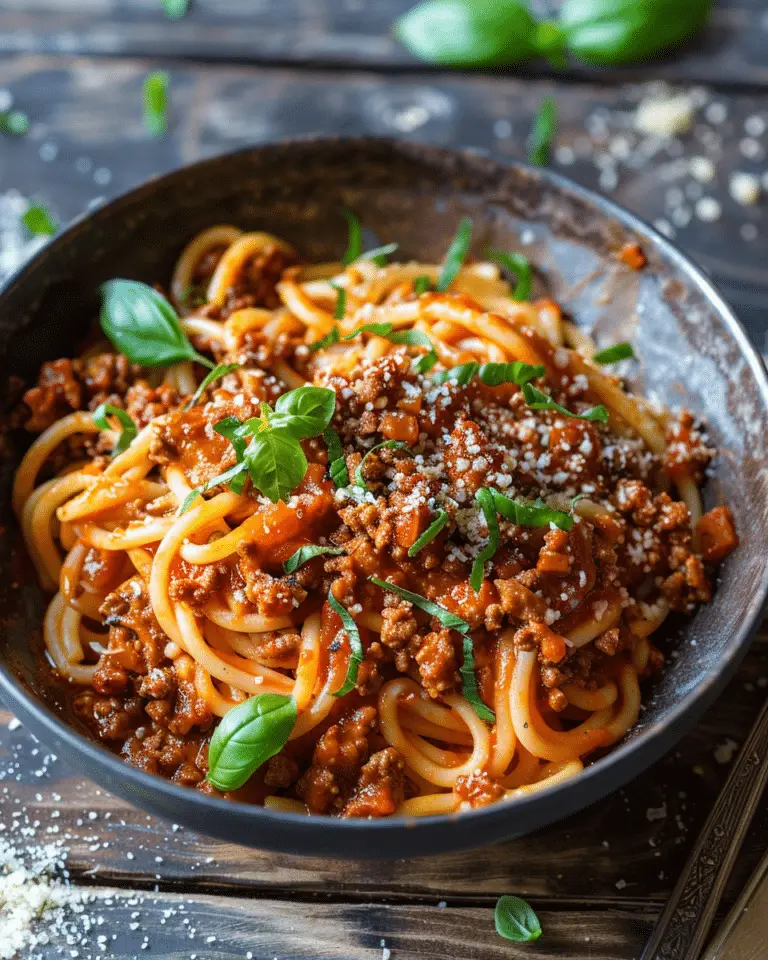 Meaty Vegan Bolognese with TVP (No Lentils)