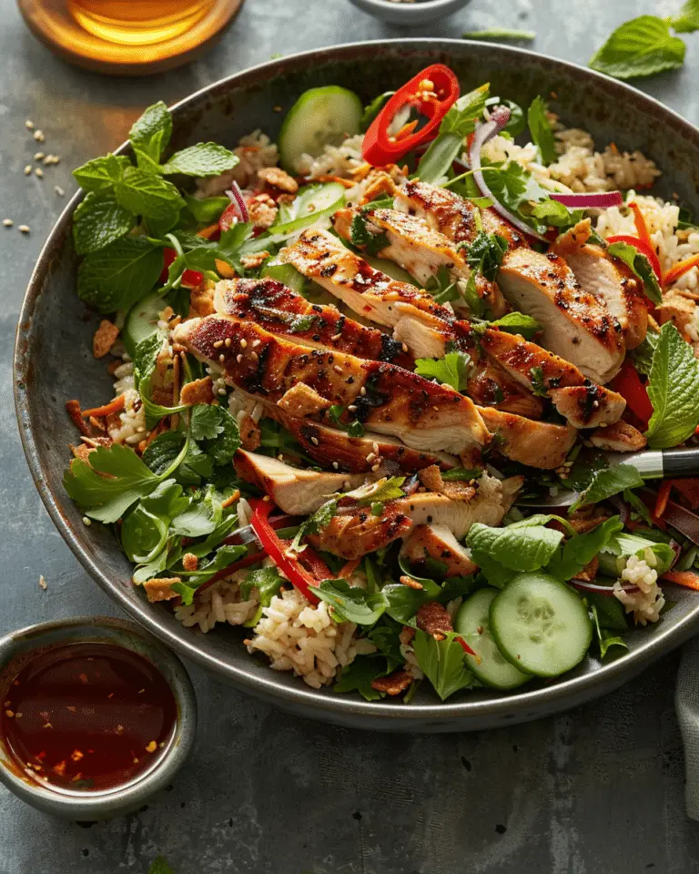 Crispy Rice Chicken Salad