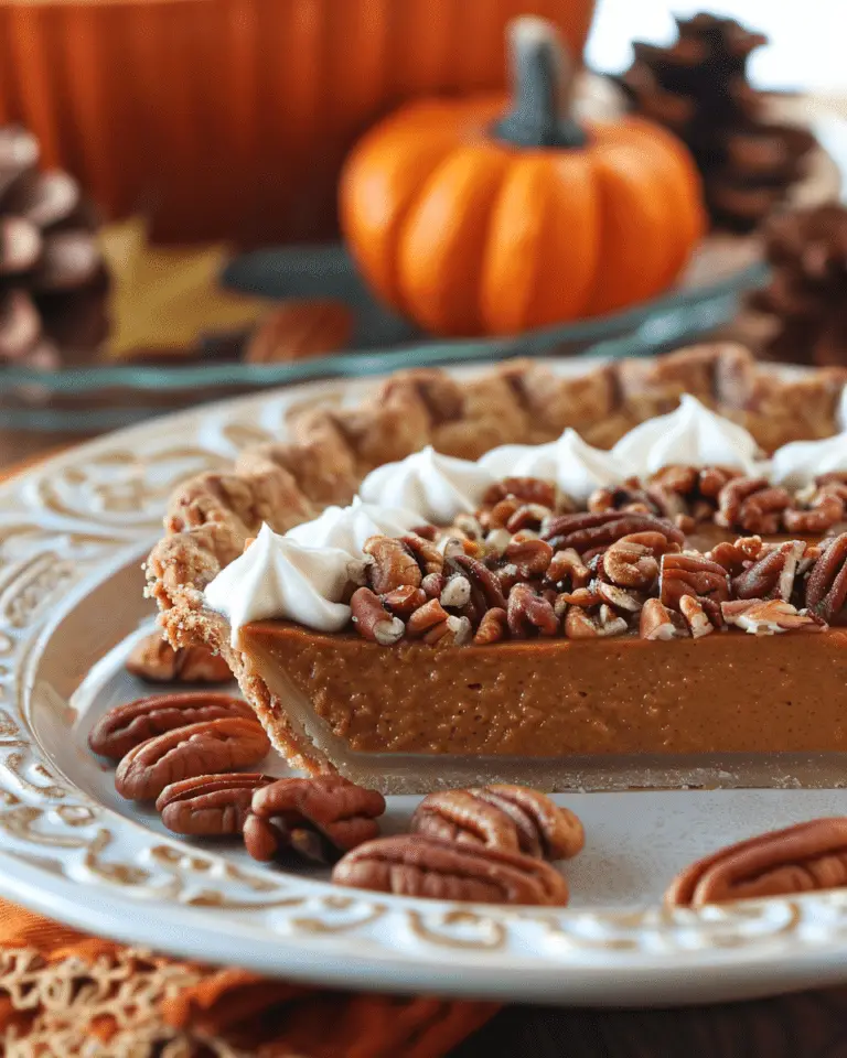 Pumpkin Pie with a Crunchy Pecan Crust