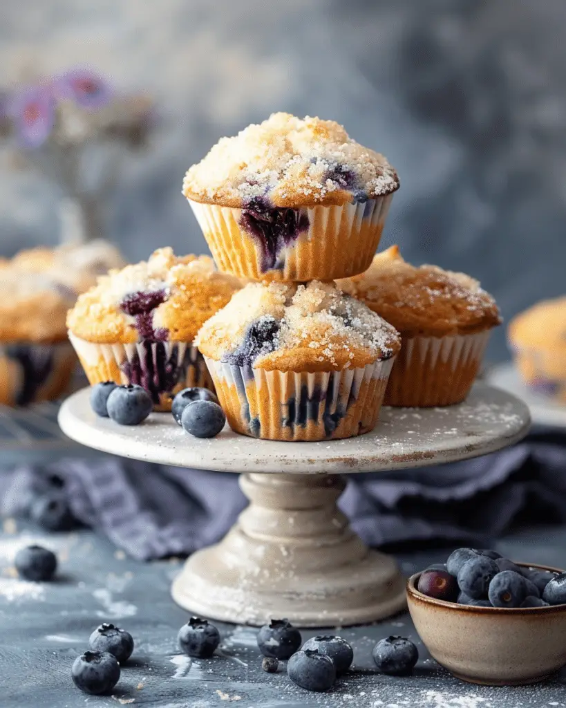 Bakery Style Blueberry Muffins