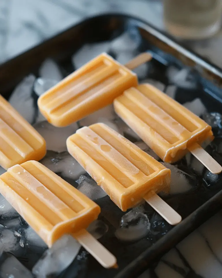 Peach Yogurt Popsicles