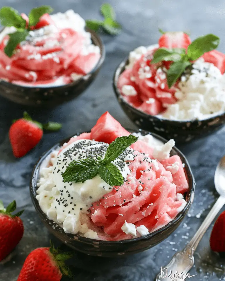 Easy Shaved Watermelon Yogurt Bowl