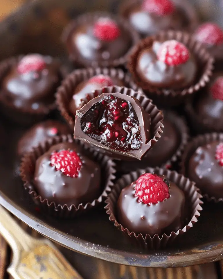 Chocolate Covered Raspberry Jam Bites
