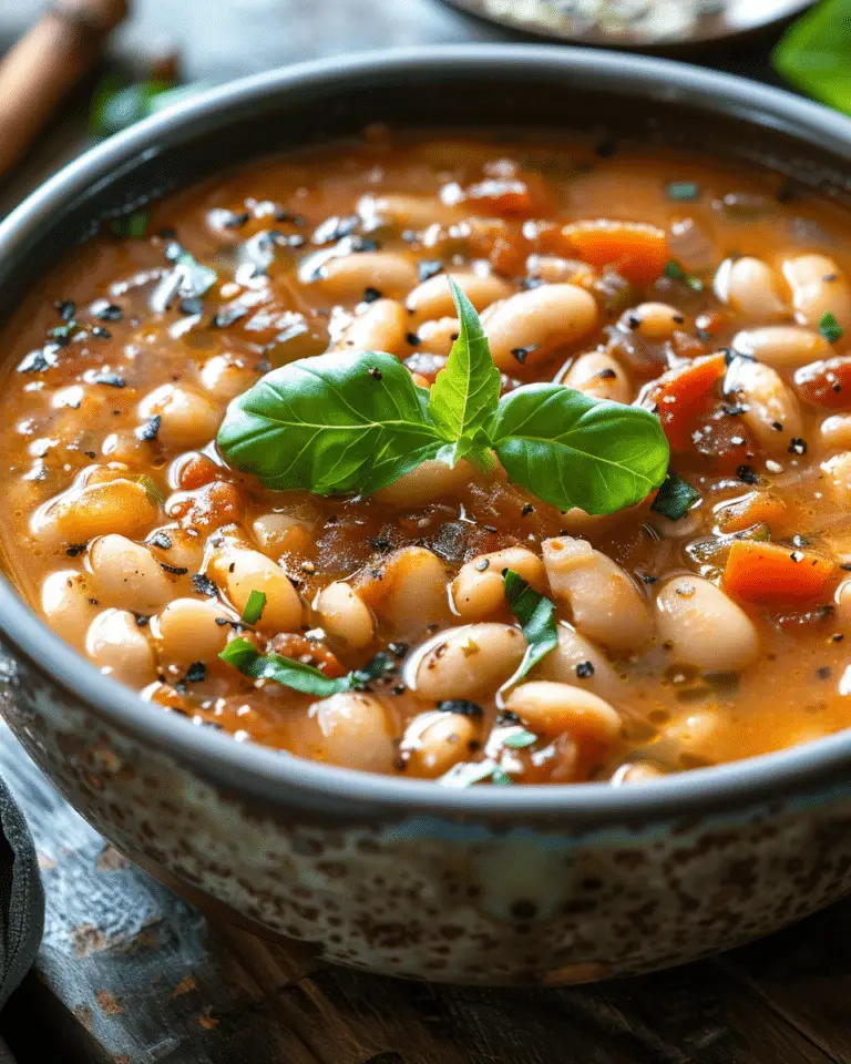 Easy Mediterranean Pinto Bean Soup