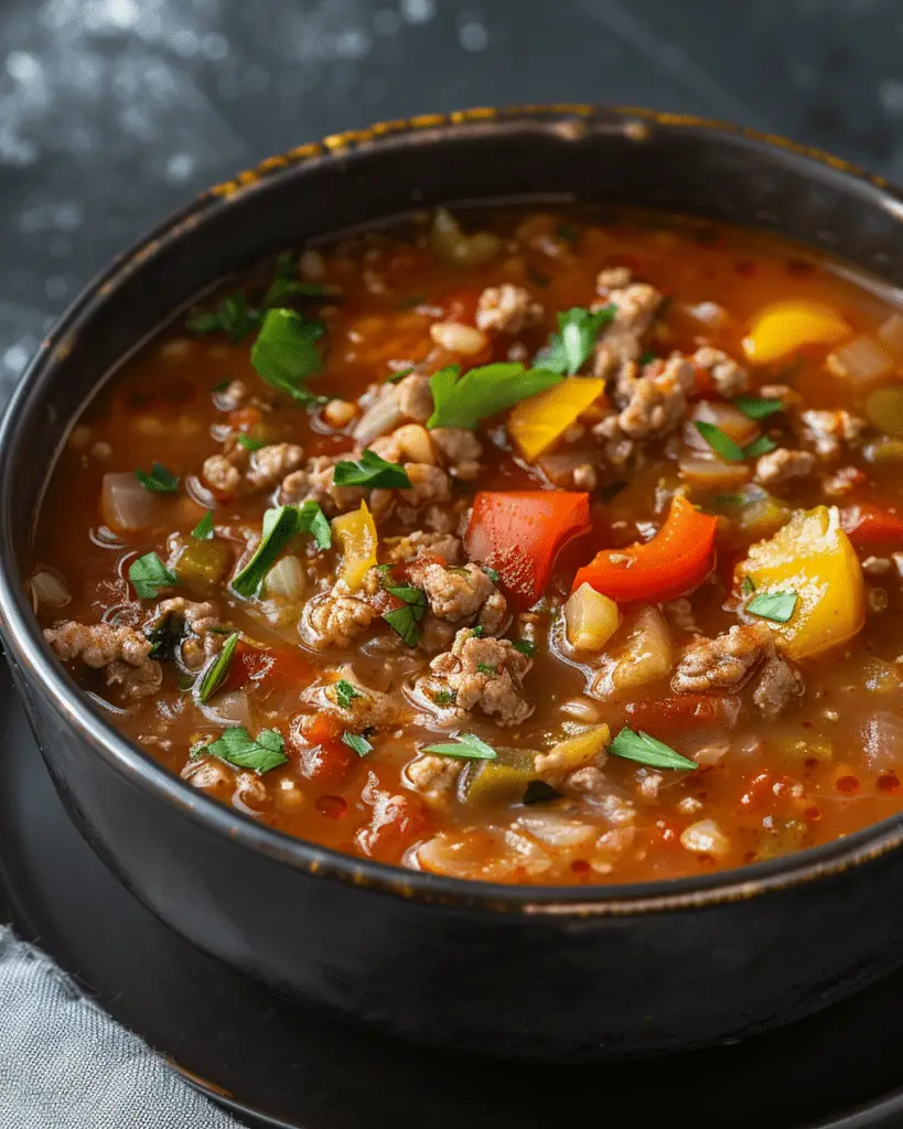 Healthy Stuffed Pepper Soup