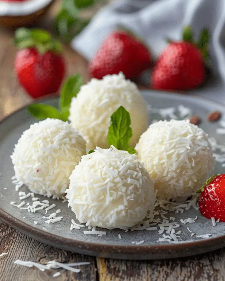 Brazilian Coconut Bonbon Bala Baiana with Strawberry
