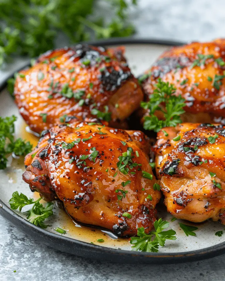 Air Fryer Sticky Maple Chicken Thighs