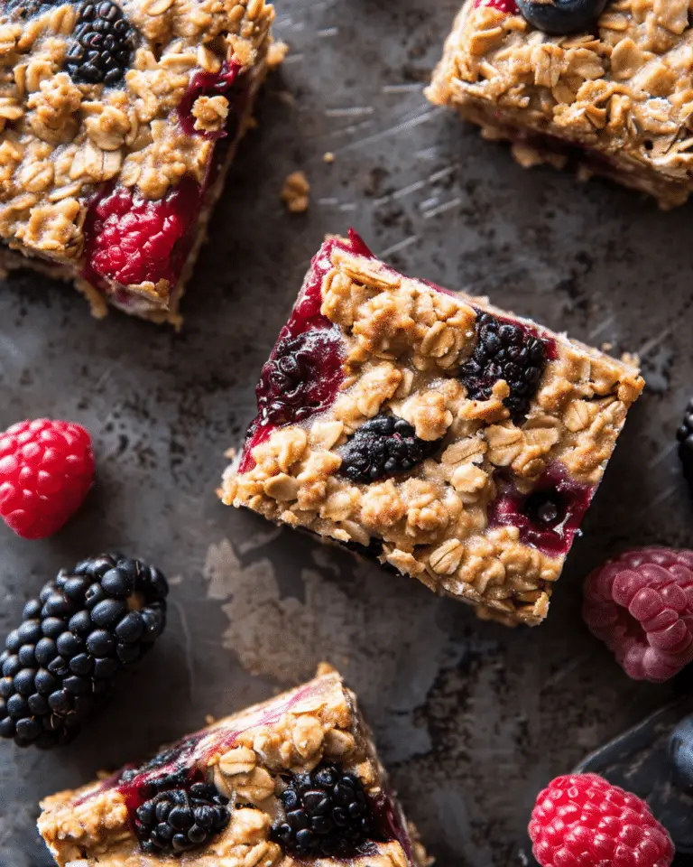 Berry Oatmeal Breakfast Bars
