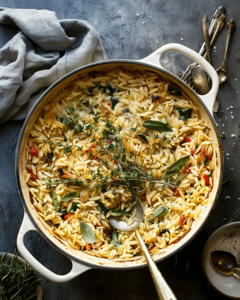 Mediterranean Orzo Bake