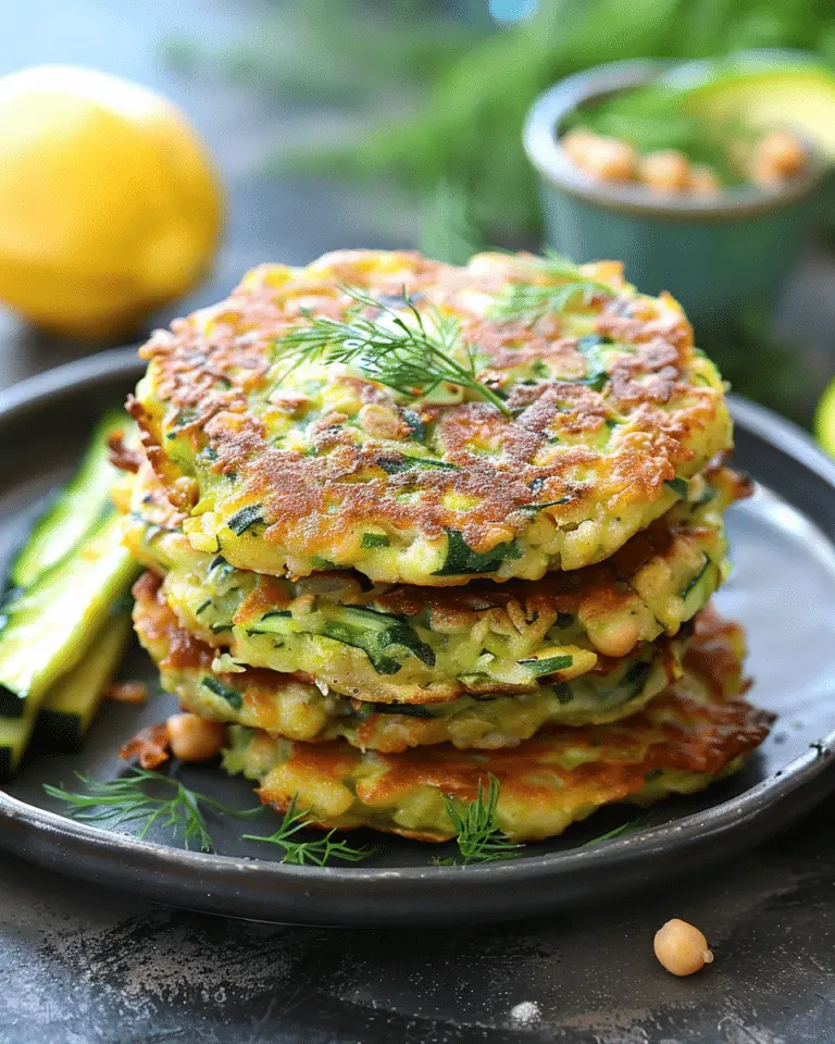 Chickpea Zucchini Fritters (Easy Mediterranean Recipe)