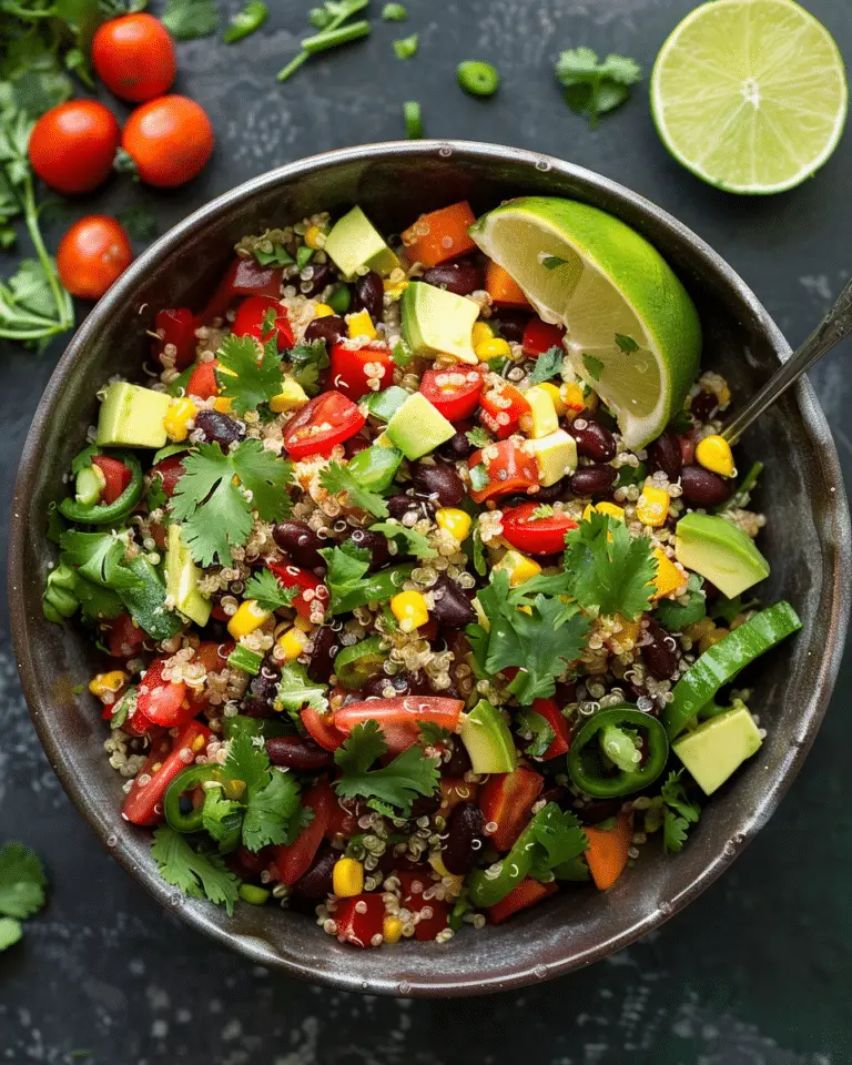 Mexican Quinoa Salad with Cilantro Lime Dressing