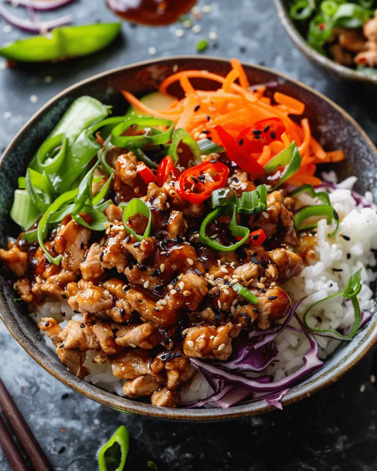 Ground Chicken Teriyaki Bowls