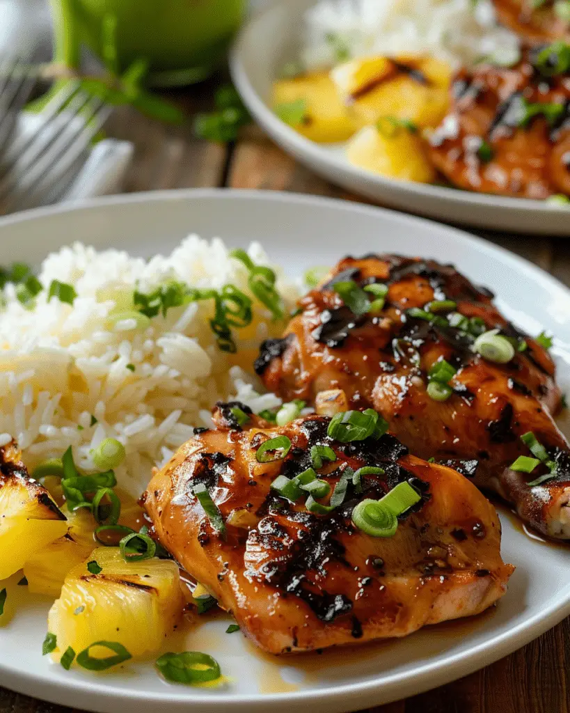 Hawaiian Inspired Pineapple Shoyu Chicken