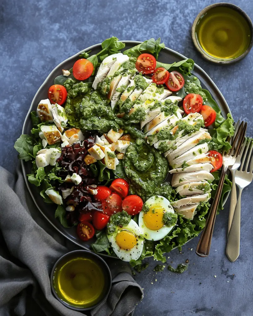 Chicken Salad with Creamy Pesto Dressing