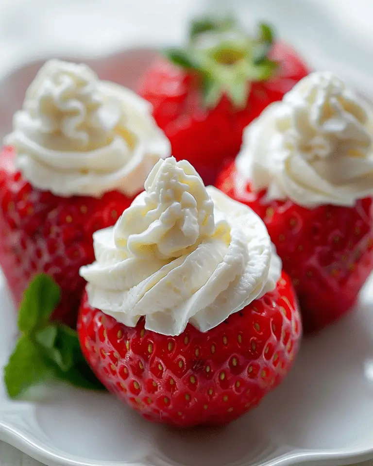 Whipped Mascarpone Stuffed Strawberries
