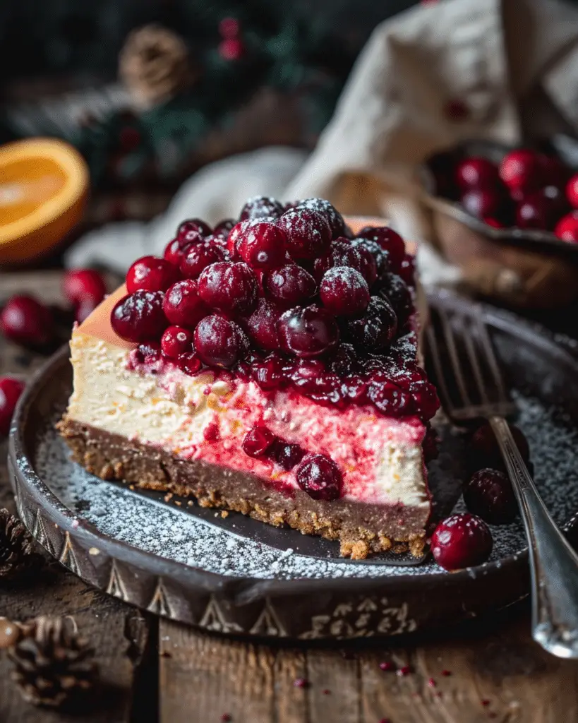 Cranberry Orange Cheesecake