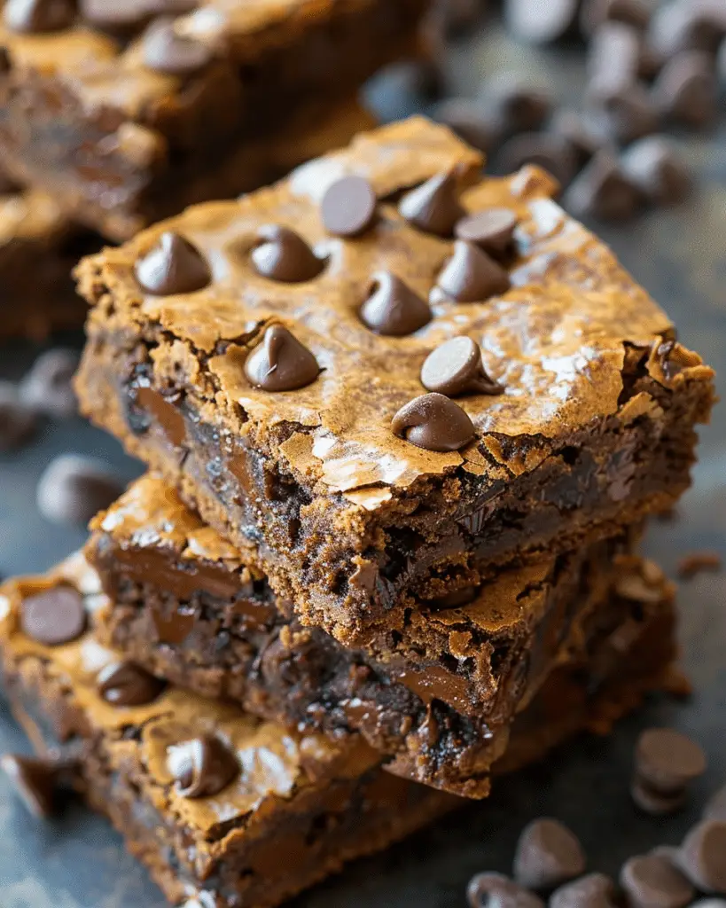 Eggless Chocolate Chip Cookie Brownies