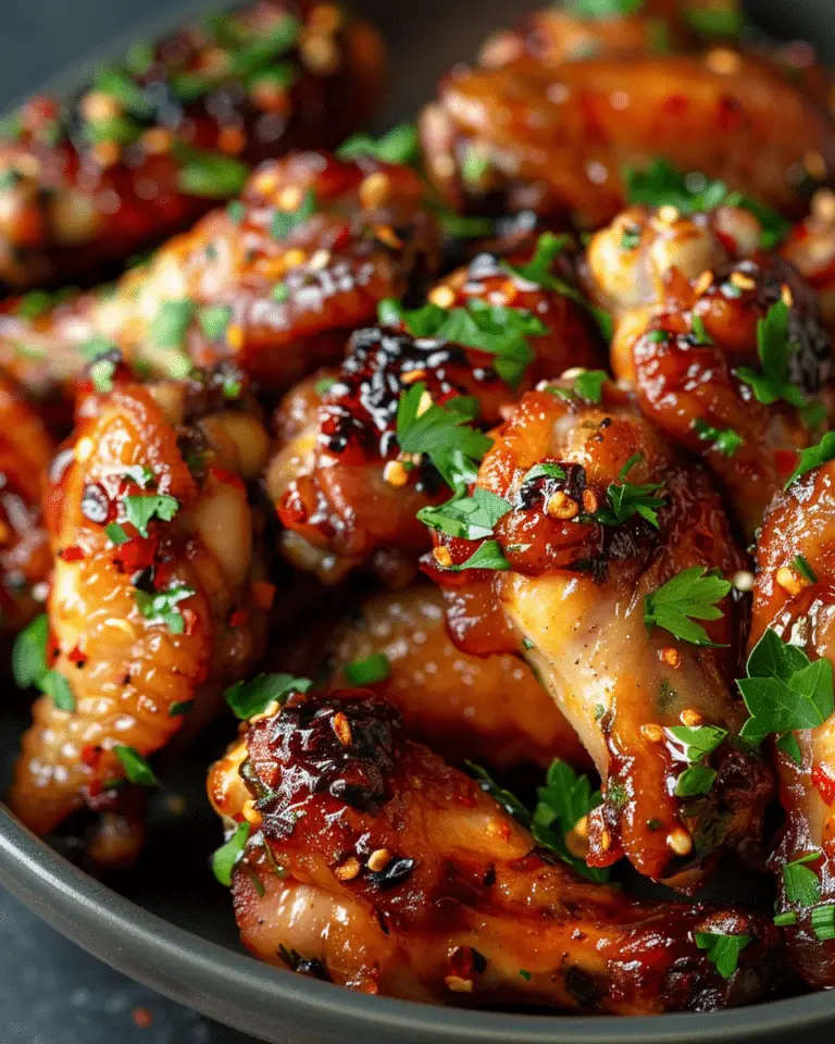 Crispy Honey Garlic Chicken Wings (Oven Baked)