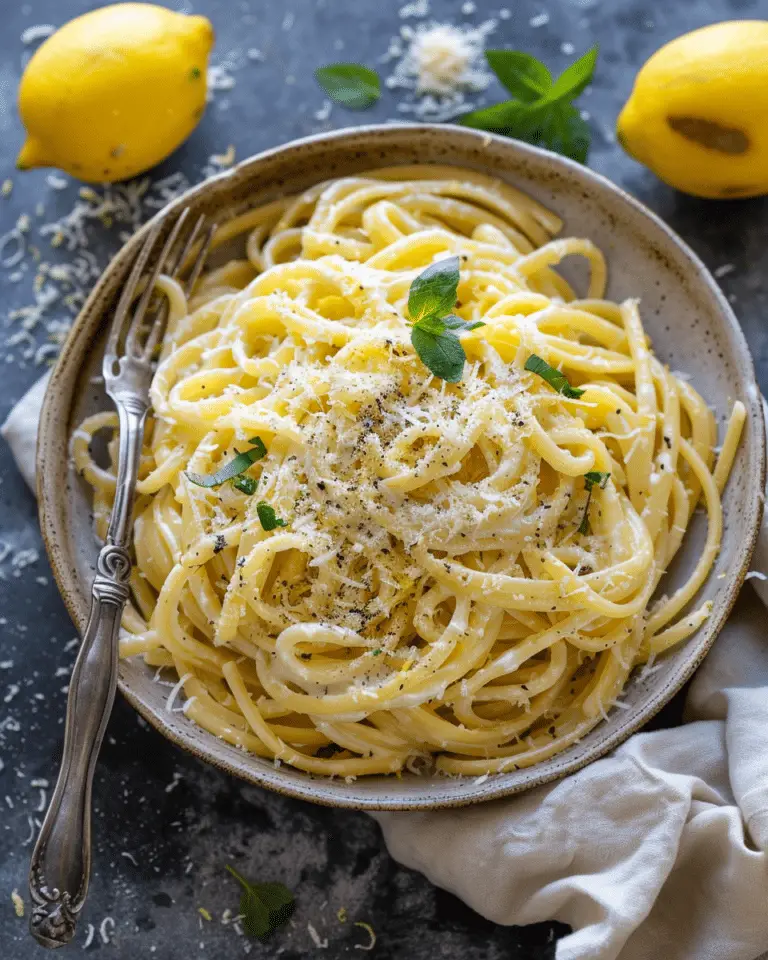 Creamy Lemon Greek Yogurt Pasta