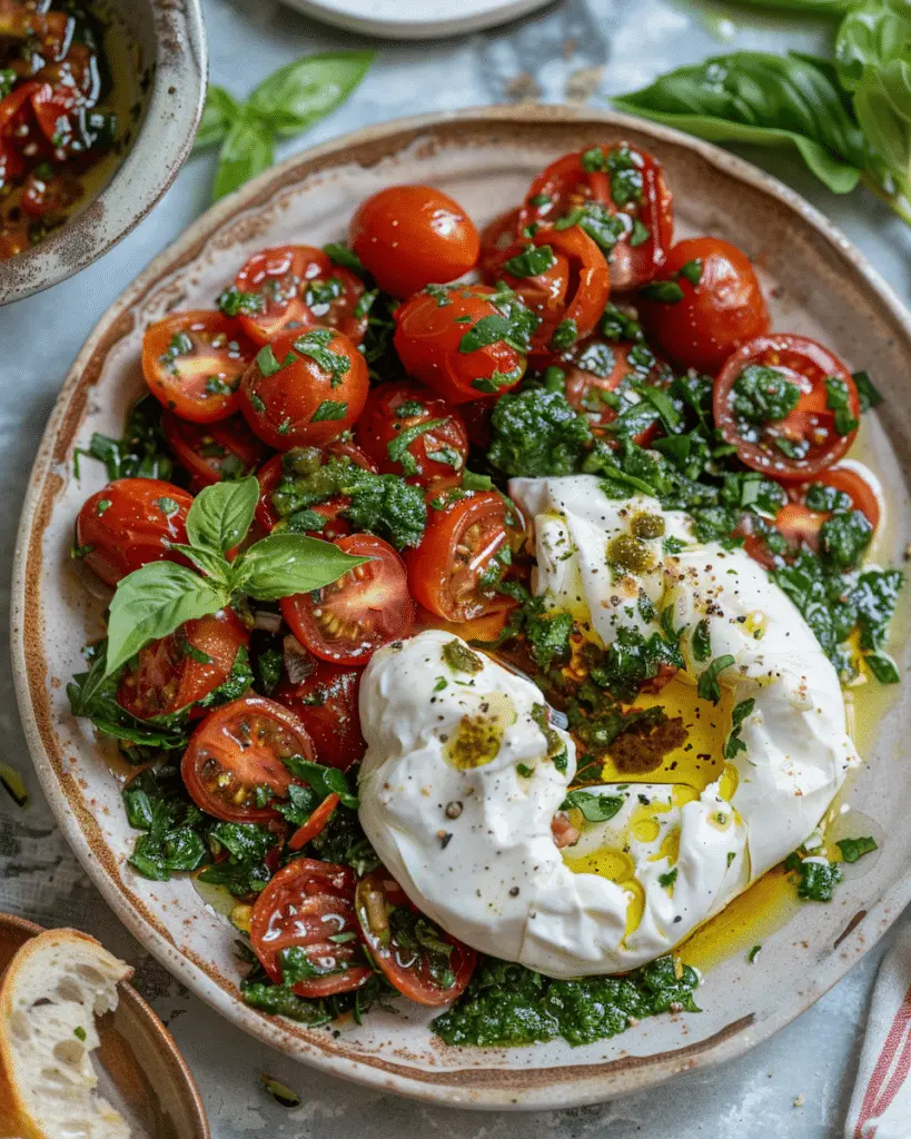 Roasted Tomato Burrata Salad