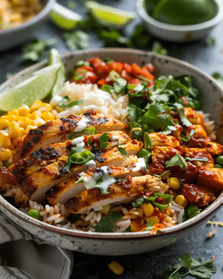 Street Corn Chicken and Rice Bowls