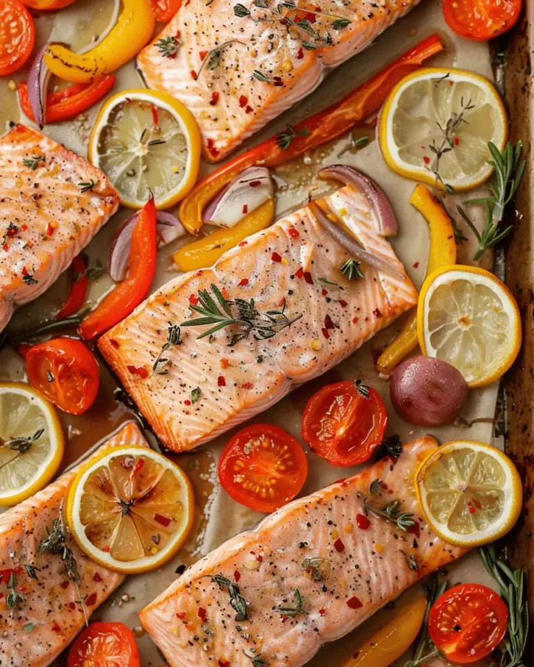 Sheet Pan Baked Salmon and Vegetables