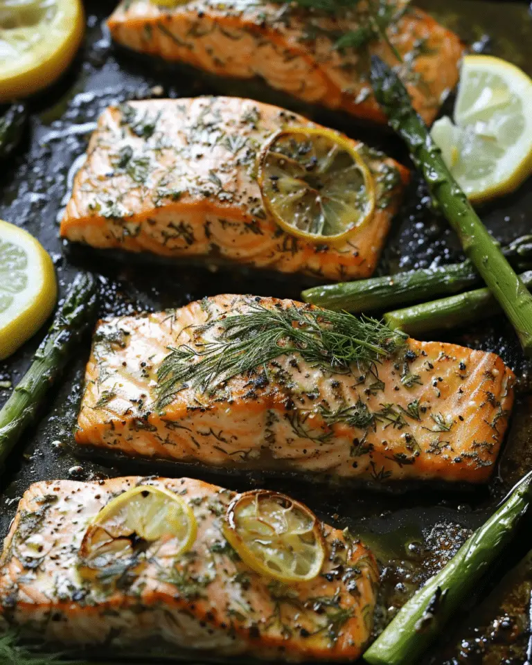 Sheet Pan Lemon Dill Salmon and Asparagus
