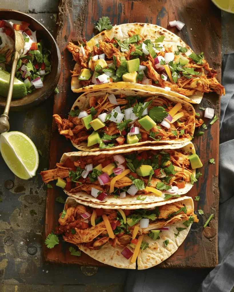 Shredded Chicken Tacos