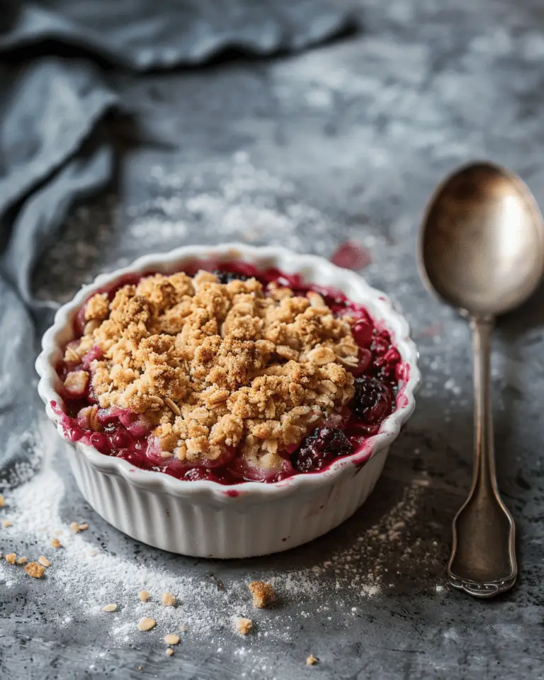 Microwave Berry Crumble