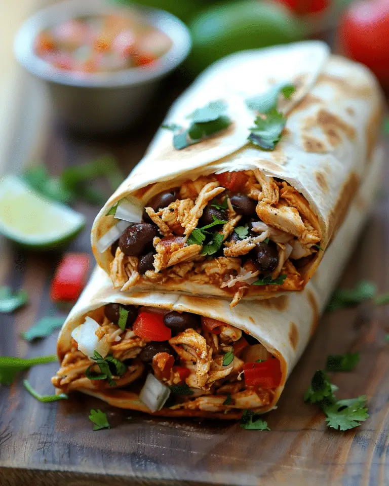 Chicken & Black Bean Burritos