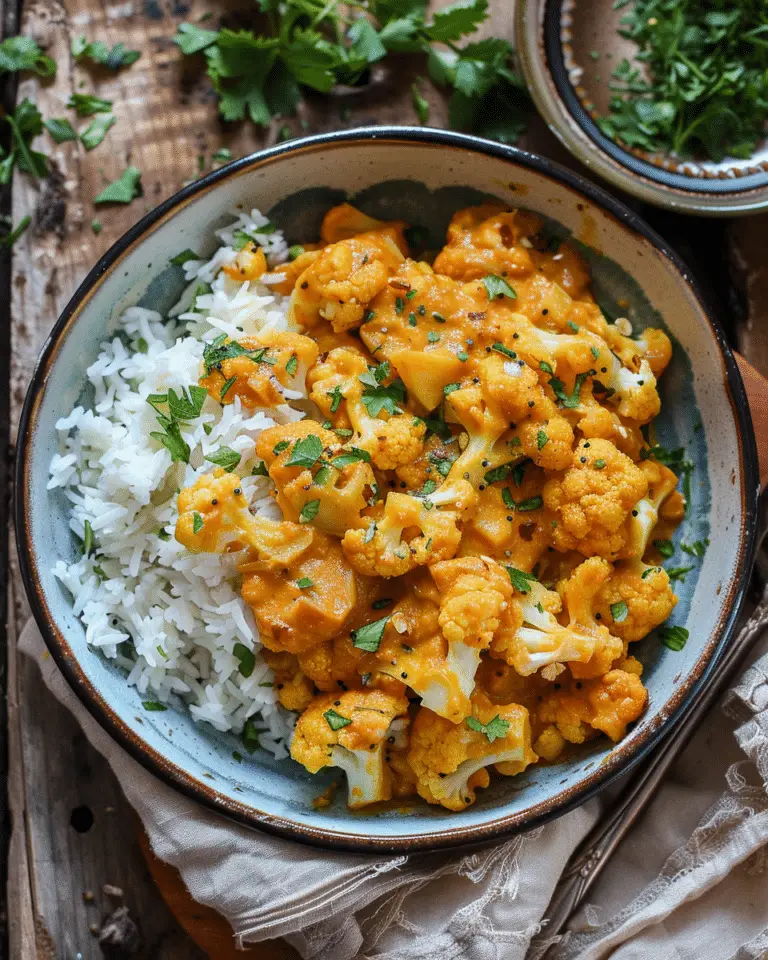 Greek Yogurt Cauliflower Curry (No Coconut Milk)