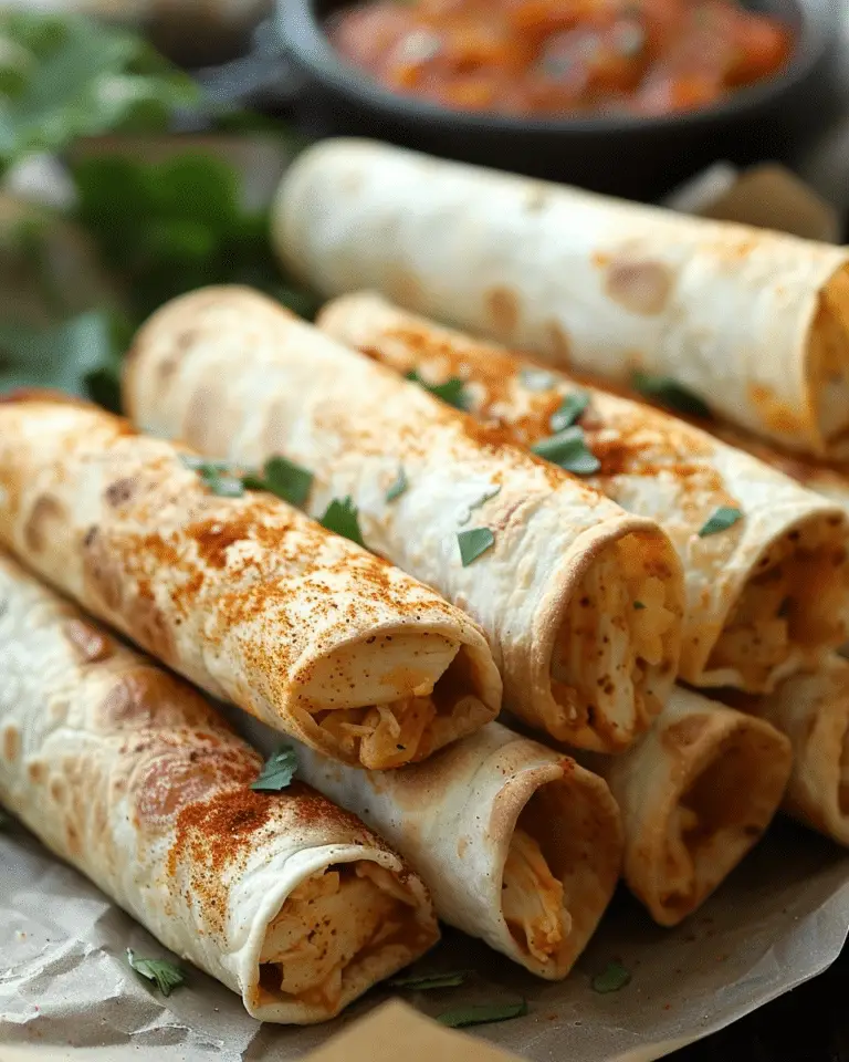 Oven Baked Chicken Flautas
