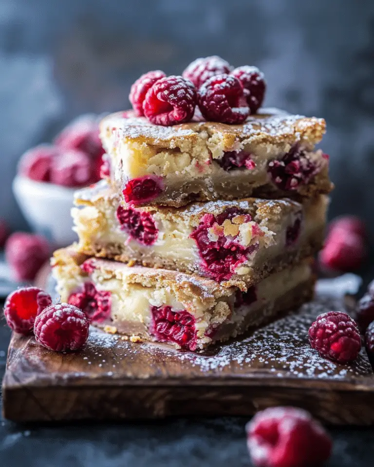 White Chocolate and Raspberry Blondies